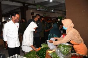 Presiden Cek Harga Minyak Goreng di Pasar